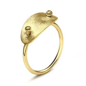 Gold Plated Silver Rings NSR-2813-GP